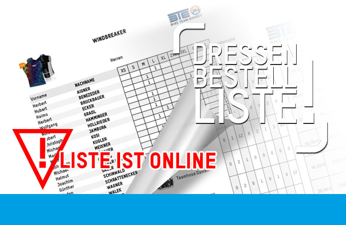 BTB Dressen-Bestellliste